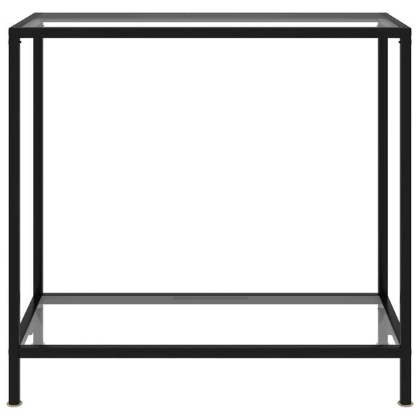 vidaXL konsolbord 80x35x75 cm h&aelig;rdet glas transparent