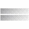 vidaXL Trappe Tread 2 stk. 100 x 20 cm S&oslash;lv Aluminium Rektangul&aelig;r