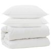 vidaXL Dyne med puder med pude 3 stk. Hvid Microfiber