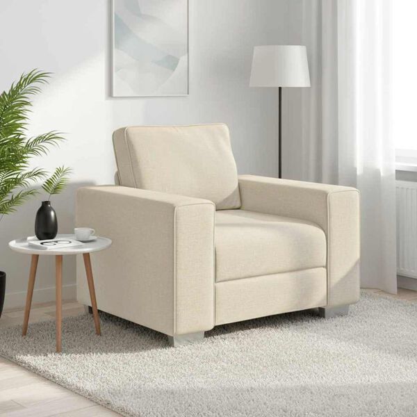 vidaXL Sofa Beige 100 x 80 x 82 cm Linned-blandet stof