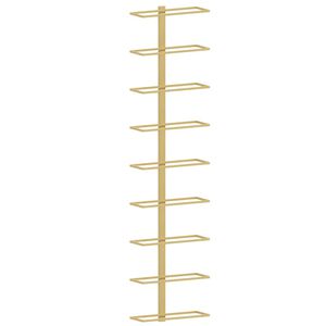 vidaXL v&aelig;gh&aelig;ngt vinreol til 9 flasker jern guldfarvet