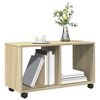 vidaXL rullebord 72x33x42,5 cm konstrueret træ sonoma-eg
