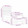 vidaXL Box spring seng med madras med hovedg&aelig;rde Bl&aring; 100 x 200 cm Stof