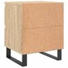 vidaXL sengeborde 2 stk. 40x35x50 cm konstrueret tr&aelig; sonoma-eg