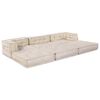 vidaXL Modulsofa 3 pcs Creme Stof