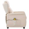 vidaXL Massagestol med pude Creme 93.5 x 67.5 x 101.5 cm Stof