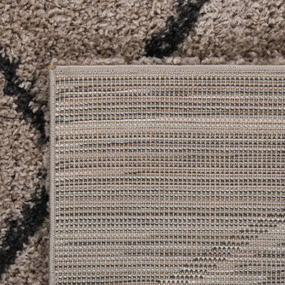 vidaXL shaggy gulvtæppe 160x230 cm høje luv beige og antracitgrå