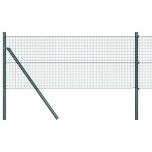 vidaXL Svejset tr&aring;dhegn jordfastg&oslash;relse 25 x 0,8 m PVC-belagt st&aring;l
