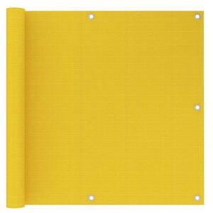 vidaXL altanafsk&aelig;rmning 90x500 cm HDPE gul
