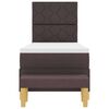 vidaXL Box spring seng med madras M&oslash;rkebrun 80 x 200 cm Stof