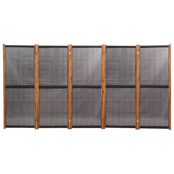 vidaXL 5-panels rumdeler 350x180 cm sort