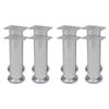 vidaXL runde sofaben i krom 8 stk. 180 mm