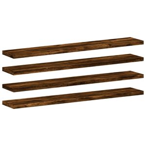 vidaXL v&aelig;ghylder 4 stk. 60x10x1,5 cm konstrueret tr&aelig; r&oslash;get egetr&aelig;