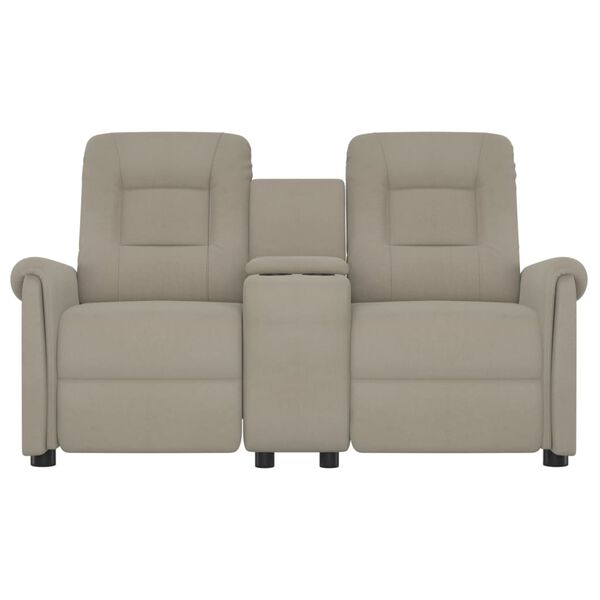 vidaXL 2-personers massagestol med kopholder lysegr&aring;