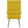 vidaXL lænestol med fodskammel gul fløjl