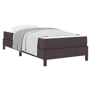 vidaXL Box spring seng M&oslash;rk Brun 80 x 200 cm Stof
