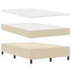 vidaXL Box spring seng med madras Creme 120 x 200 cm Stof