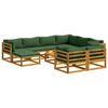 vidaXL Sofa S&aelig;t 10 stk. Naturfarvet Massivt Akacietr&aelig;