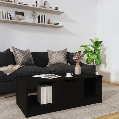 vidaXL sofabord 102x50x36 cm konstrueret træ sort