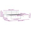 vidaXL Sengestel Voks brun 203.5 x 205.5 x 69.5 cm Massivt fyrretræ