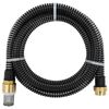 vidaXL sugeslange med messingkoblinger 1,1" 7 m PVC sort