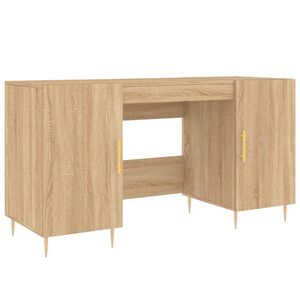 vidaXL skrivebord 140x50x75 cm konstrueret tr&aelig; sonoma-eg