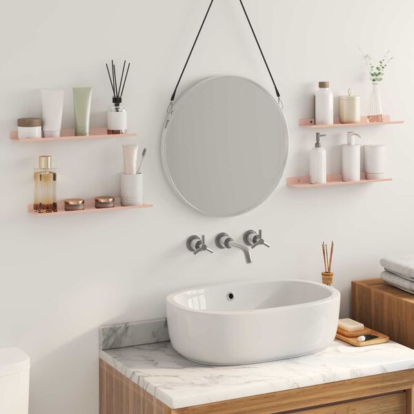 vidaXL Sv&aelig;vende hylde V&aelig;gmonteret 4 pcs Lyser&oslash;d 40 x 8,5 x 2,5 cm St&aring;l