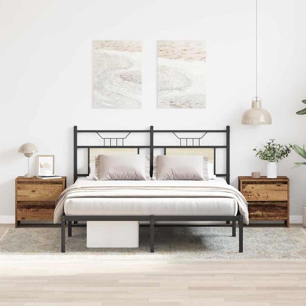 vidaXL Natskab 2 pcs Gammelt tr&aelig; 45 x 34 x 44,5 cm Konstrueret tr&aelig;