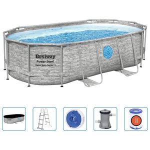 Bestway Power Steel swimmingpoolsæt 427x250x100 cm