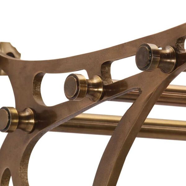 vidaXL væghængt knagerække med hylde aluminium