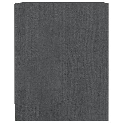 vidaXL sengeskabe 2 stk. 35,5x33,5x41,5 cm massivt fyrretræ grå