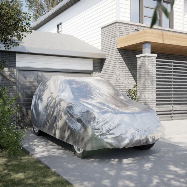 vidaXL bilovertræk til SUV m. spændestropper str. L sølv