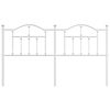 vidaXL sengegavl 180 cm metal hvid