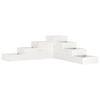vidaXL plantekasse 4 niveauer 106x104,5x36 cm massivt fyrretr&aelig; hvid