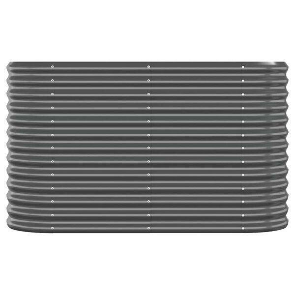 vidaXL plantekasse 114x40x68 cm galvaniseret st&aring;l antracitgr&aring;