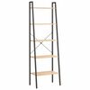 vidaXL stigereol med 5 hylder 56x35x174 cm lysebrun og sort