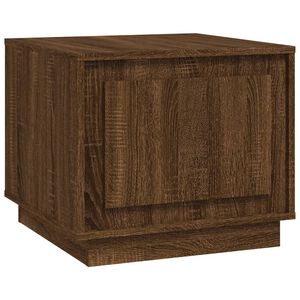 vidaXL sofabord 51x50x44 cm konstrueret tr&aelig; brun egetr&aelig;sfarve