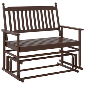 vidaXL gyngeb&aelig;nk 118x70x104,5 cm massivt poppeltr&aelig; brun