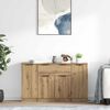 vidaXL Sideboard med skuffe 3 pcs Artisan Egetr&aelig; Konstrueret tr&aelig;