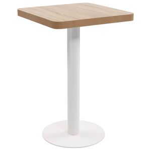 vidaXL bistrobord 50x50 cm MDF lysebrun