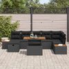 vidaXL Havesofa S&aelig;t 8 pcs Sort polyrattan