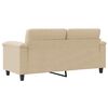 vidaXL 2-personers sofa 140 cm mikrofiberstof cremefarvet