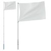 vidaXL teleskopflagstang 5,5 m aluminium s&oslash;lvfarvet