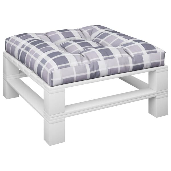 vidaxL pallehynde 70x70x12 cm stof gr&aring;ternet