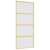 vidaXL skyded&oslash;r 90x205 cm matteret sikkerhedsglas og aluminium gylden