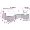 vidaXL sofasæt til haven 6 dele med hynder polyrattan beige