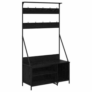 vidaXL T&oslash;jstativ Sort eg 100 x 41 x 184 cm Konstrueret tr&aelig;