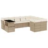 vidaXL sofas&aelig;t til haven 10 dele med hynder polyrattan beige