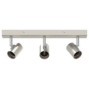 vidaXL Loftsspot med spotlights Nikkel 38 x 6,5 x 11,5 cm Metal