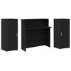 vidaXL receptionsdisk sort egetræ 180x50x103,5 cm konstrueret træ